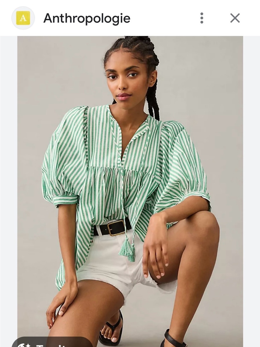 Mille Talia Puff Sleeve Blouse from Anthropologie size M
